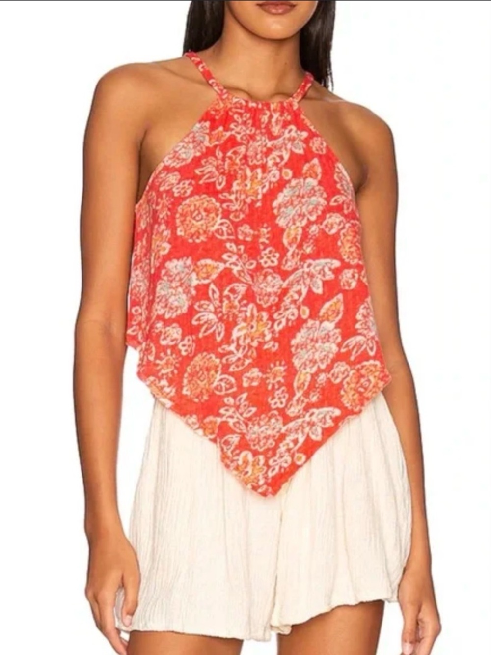 NWT! Free People We the Free Daisy Halter Neck Tank Top XL